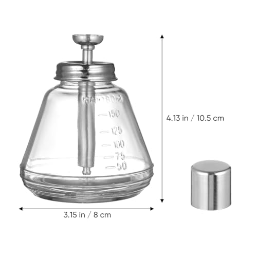 Glass Push Down Pump Dispenser 180ml - Precise Liquid Press Bottle