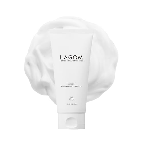 LAGOM Cellup Micro Foam Cleanser - Hydrating Face Wash 4.05 Fl Oz