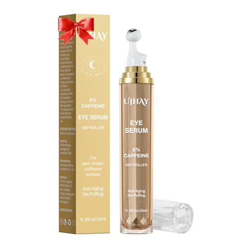 Caffeine Eye Cream with 360° Roller for Dark Circles & Puffiness