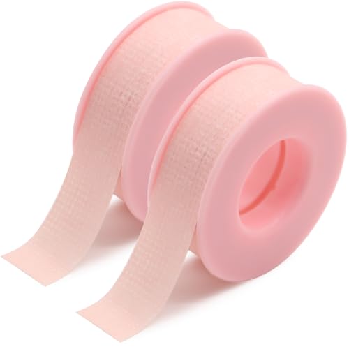 Silicone Eyelash Extension Tape - Breathable Medical Adhesive 0.5 In x 4 Yds (2 Rolls)