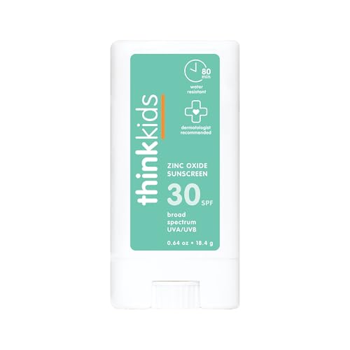 Thinkkids Mineral Sunscreen Stick SPF 30 Kids & Baby Water Resistant 0.64 Oz