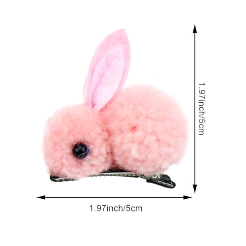 10 Pack Cute Bunny Hair Clips for Girls & Women - Elastic Plush Hair Accessories