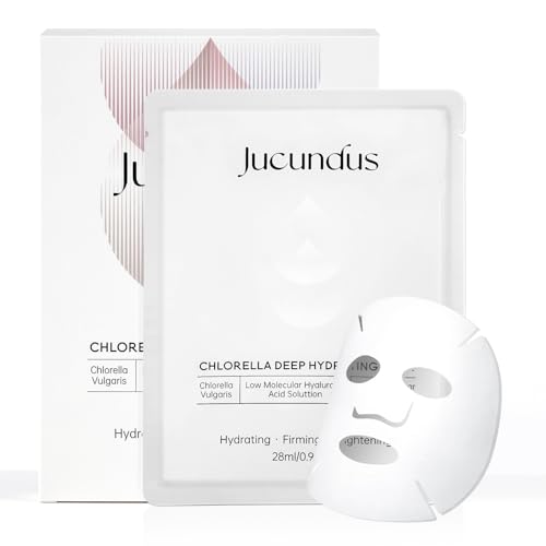 Chlorella Deep Hydrating Mask Pack of 5 with Bio-Collagen & Hyaluronic Acid