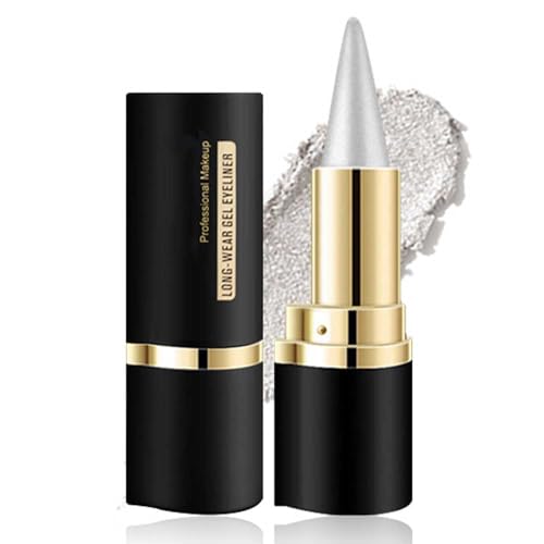 BANGFENG Silver Waterproof Eyeliner Pencil - Bold Goth Eye Makeup, Long-Lasting & Smudge-Proof, 1 Pack