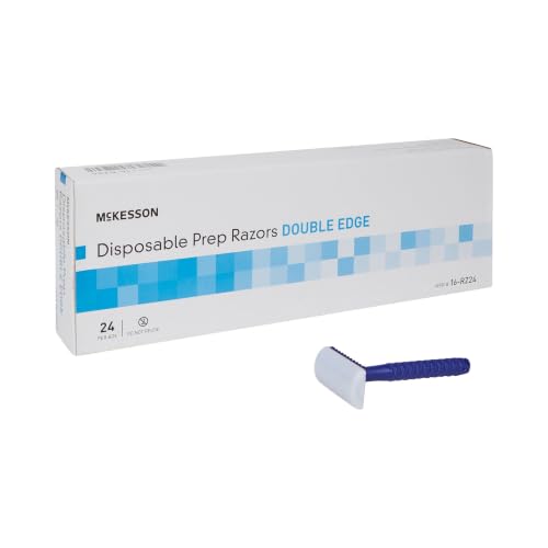 McKesson Disposable Prep Razors, Single Blade Stainless Steel, 24 Count