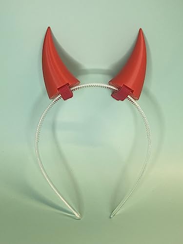 3D Printed Demon Horns for Headsets & Cosplay - Adjustable Strap Set
