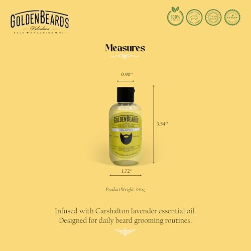 Golden Beards Organic Beard Shampoo – 100ml Lavender Scent