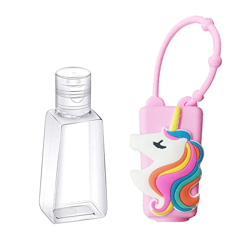 Color Land Combo A Unicorn Kids Travel Bottles 4-Pack - Leakproof Refillable Toiletry Containers with Silicone Case