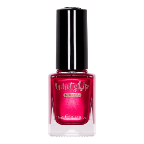 Whats Up Nails Cherry-bration Nail Polish - Metallic Red 0.37 fl oz, 21 Free, Cruelty Free, Vegan
