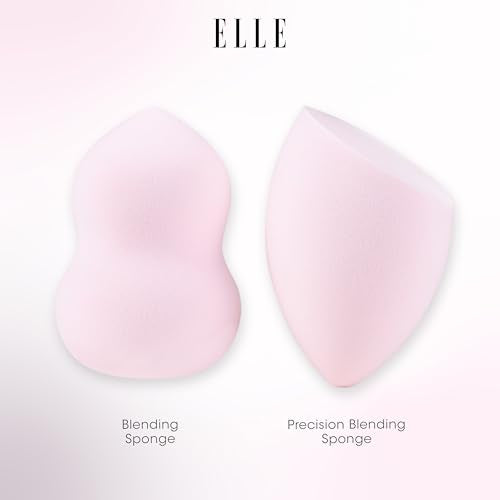 ELLE 10-Piece Professional Makeup Brush Set - Soft Synthetic Bristles