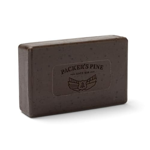 Packer's Pine Tar Scrub Soap 3-Pack 2.0 oz - Exfoliating Bar for Face, Body & scalp