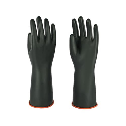 Heavy-Duty Latex Chemical Resistant Gloves - 14" Reusable