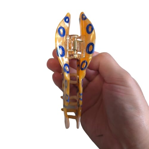 Blue-Ringed Octopus Hair Claw Clip - Durable Cellulose Acetate Accessory