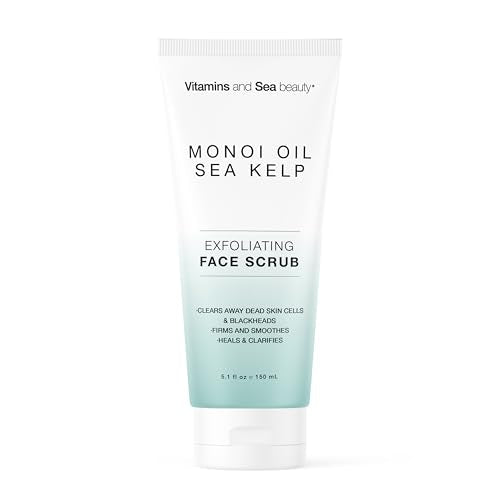 Vegan Exfoliating Face Scrub with Monoi Oil & Sea Kelp - 5.1 fl oz