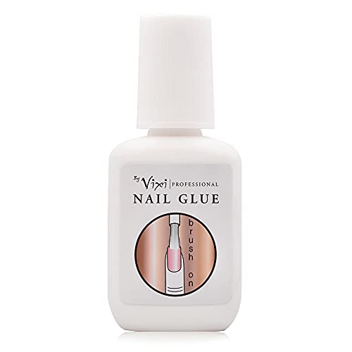By Vixi Extra Strong Nail Glue with Brush - 15ml Instant Dry Adhesive