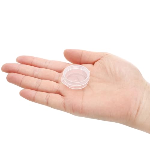 100 Pcs Plastic Cosmetic Jars, 5g Makeup Sample Containers with Snap