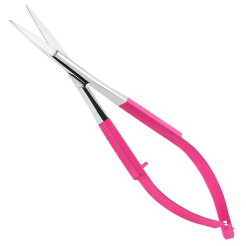 5" Spring-Loaded Precision Scissors for Eyebrow Grooming & Embroidery
