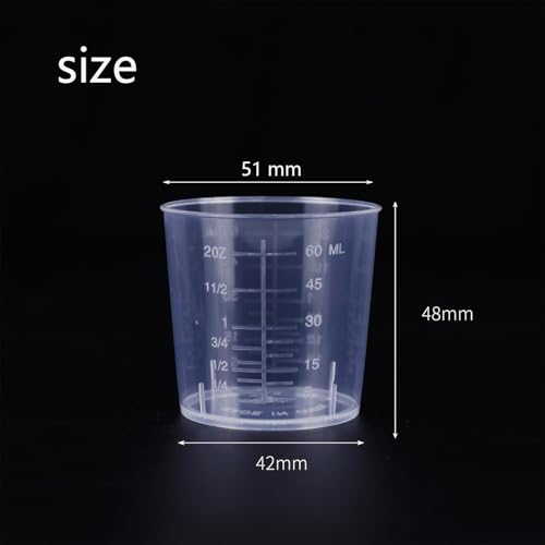 50 Pack 2 Ounce Epoxy Mixing Cups with 100 Wooden Stirring Sticks