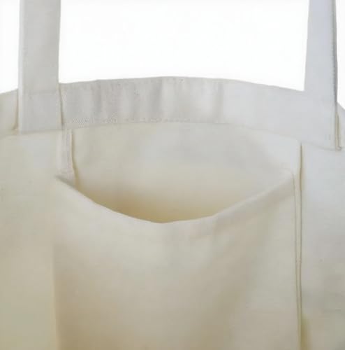 Silly Goose Canvas Tote Bag with Inner Pockets - Reusable Lunch & Grocery Bag