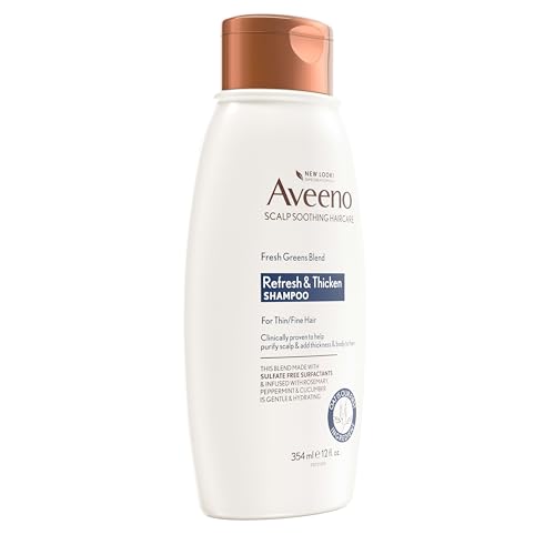 Aveeno Fresh Greens Blend Volumizing Shampoo for Fine Hair, 12oz (Pack of 2)