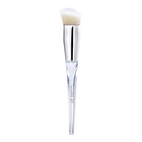 e.l.f. Precision Swirl Foundation Brush - Vegan, Cruelty-Free, Triangular Handle