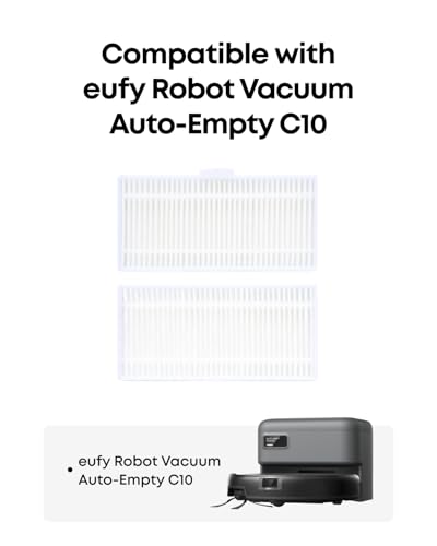 eufy C10 Replacement Washable Filters - 2-Pack for Optimal Cleaning