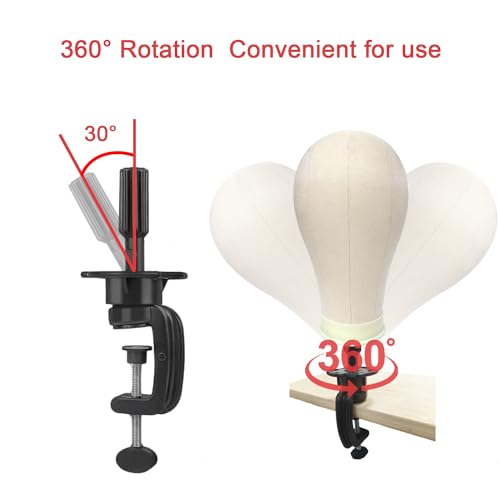 Adjustable Wig Mannequin Head Stand with 360° Rotation