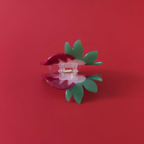 Cute Strawberry Hair Claw Clip - Durable Acetate Fruit Hair Accessory