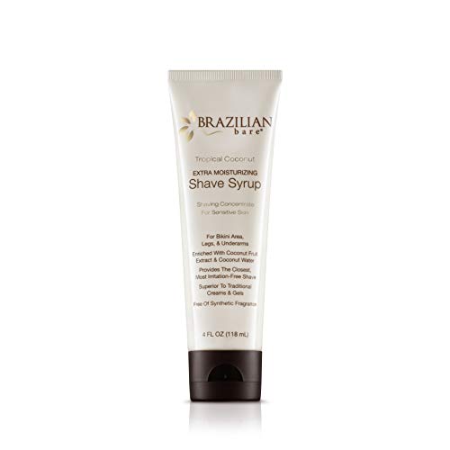 Brazilian Bare Tropical Coconut Extra Moisturizing Shave Syrup ? Preferred Over Traditional Womens Shave Creams And Womens Shave Gels