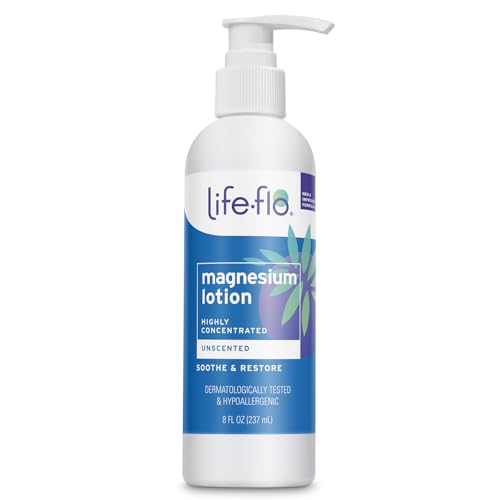 LIFE-FLO Magnesium Lotion 8 fl oz - Unscented, Soothes Muscles & Joints