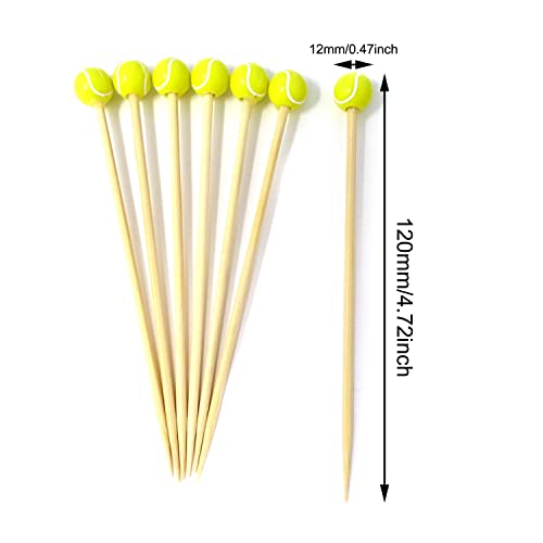 Honbay 100PCS Sports Ball Cocktail Skewers - Decorative Wooden Picks