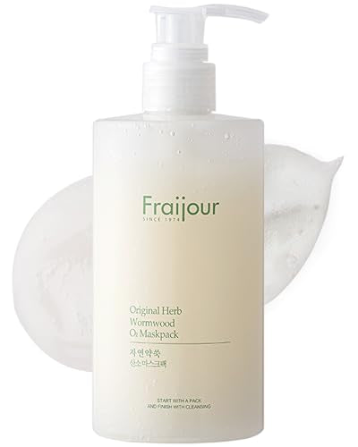 Fraijour Herb Wormwood O₂ Mask Pack - Exfoliating Bubble Mask for Oily & Acne-Prone Skin, 10.1 fl. oz.