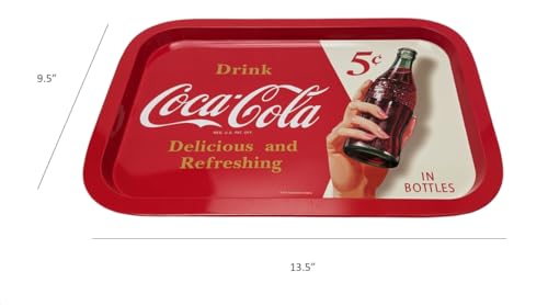 Coca Cola Rectangular Tin Tray by The Tin Box Company - Durable Steel