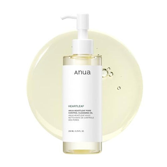 Anua Heartleaf Pore Control Cleansing Oil, Pore Cleanser, Sebum Care, Gentle Melting Oil Cleanser for Face, Safe For All Skin Type, Daily Hydrating Makeup Remover, Korean Skin Care (6.76fl.oz)