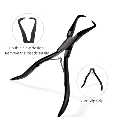 Professional Hair Extension Tool Kit with Pliers, Hooks, and Bead Needles