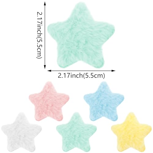 20 Pcs Fluffy Star Hair Clips - Cute Y2K Hair Barrettes