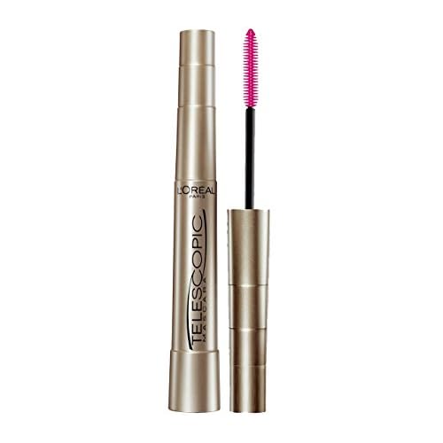 L¡¯Oreal Paris Makeup Original Telescopic Mascara, Separating Mascara Volume and Length Formula, Washable, Blackest Black, 0.27 Fl Oz., 1 Count