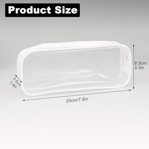 GAQWOK 2Pcs Clear Travel Toiletry Bags Set - Black & White