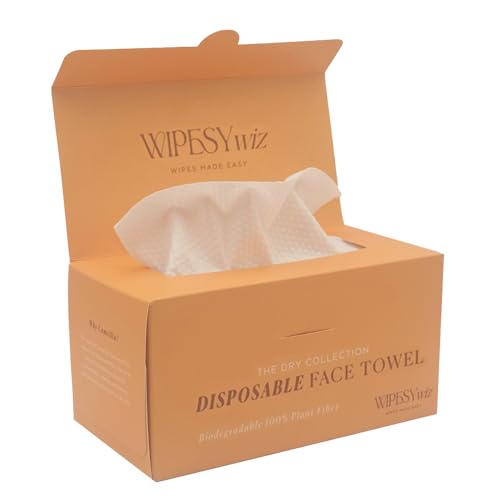 70 Count Disposable Facial Wipes - Quick Dry Makeup Remover Cloths, Soft & Biodegradable, 7.9x7.9 Inches, Facial Wipes - Pack of 1 (Facial Wipes)
