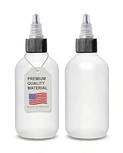 2 oz Refillable Plastic Squeeze Bottles with Twist Caps for Cosmetics & Liquids