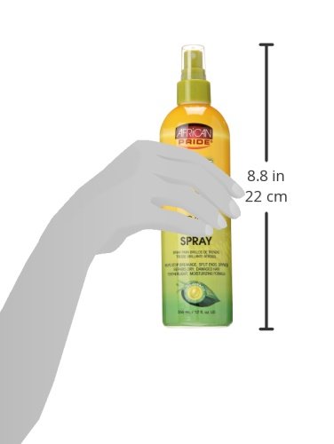 African Pride Olive Miracle Braid Sheen Spray 12 Fl Oz (Pack of 2)