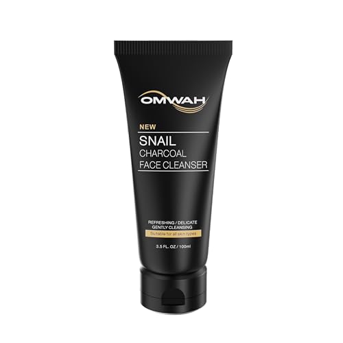 OMWAH Snail Mucin & Charcoal Deep Cleansing Gel 3.5 OZ - All Skin Types