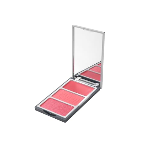 OZ LAB Buildable Blush Palette - Vegan Cream & Powder Cheek Color Trio (03 Barely Blushed, Pack of 1)