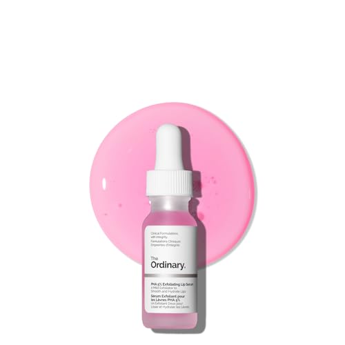 The Ordinary PHA 5% Exfoliating Lip Serum, Hydrating Overnight Lip Exfoliator Treatment, 0.5 Fl Oz