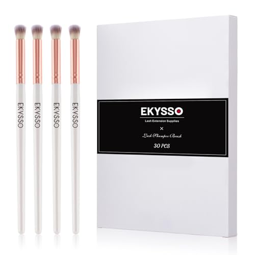 EKYSSO 30-Piece Lash Shampoo Brush Kit for Eyelash Cleaning