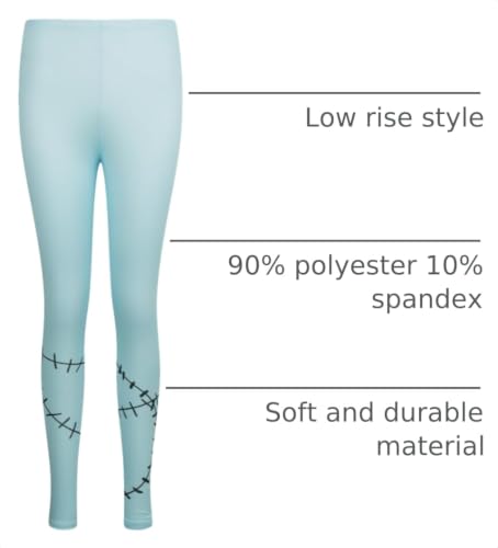 Blue Sally Halloween Costume Leggings for Women, XL-XXL Cosplay Accessory