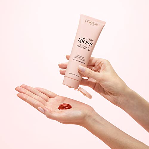 L'Oreal Paris Le Color One Step Toning Hair Gloss Auburn 4oz - Enhances Shine & Neutralizes Brassiness