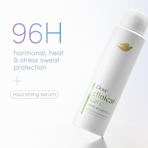 Dove Clinical + Care Antiperspirant Dry Spray - 96H Protection, Cucumber Scent, 3.8 oz