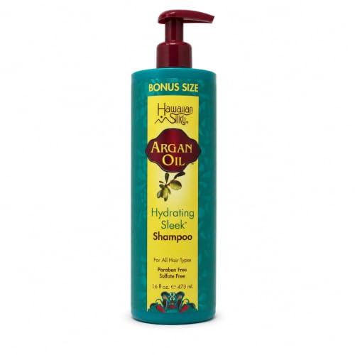 Hawaiian Silky Argan Oil Hydrating Sleek Shampoo, 16 fl oz