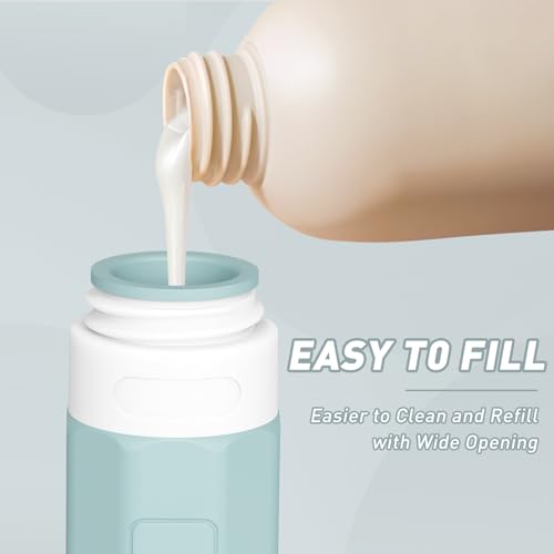 Redfly Travel Bottles for Toiletries, Tsa Approved 3oz Travel Size Containers, Leak Proof Travel Size Toiletries Bottles Silicone, BPA Free Refillable Shampoo Conditioners Essentials Kit, Gray